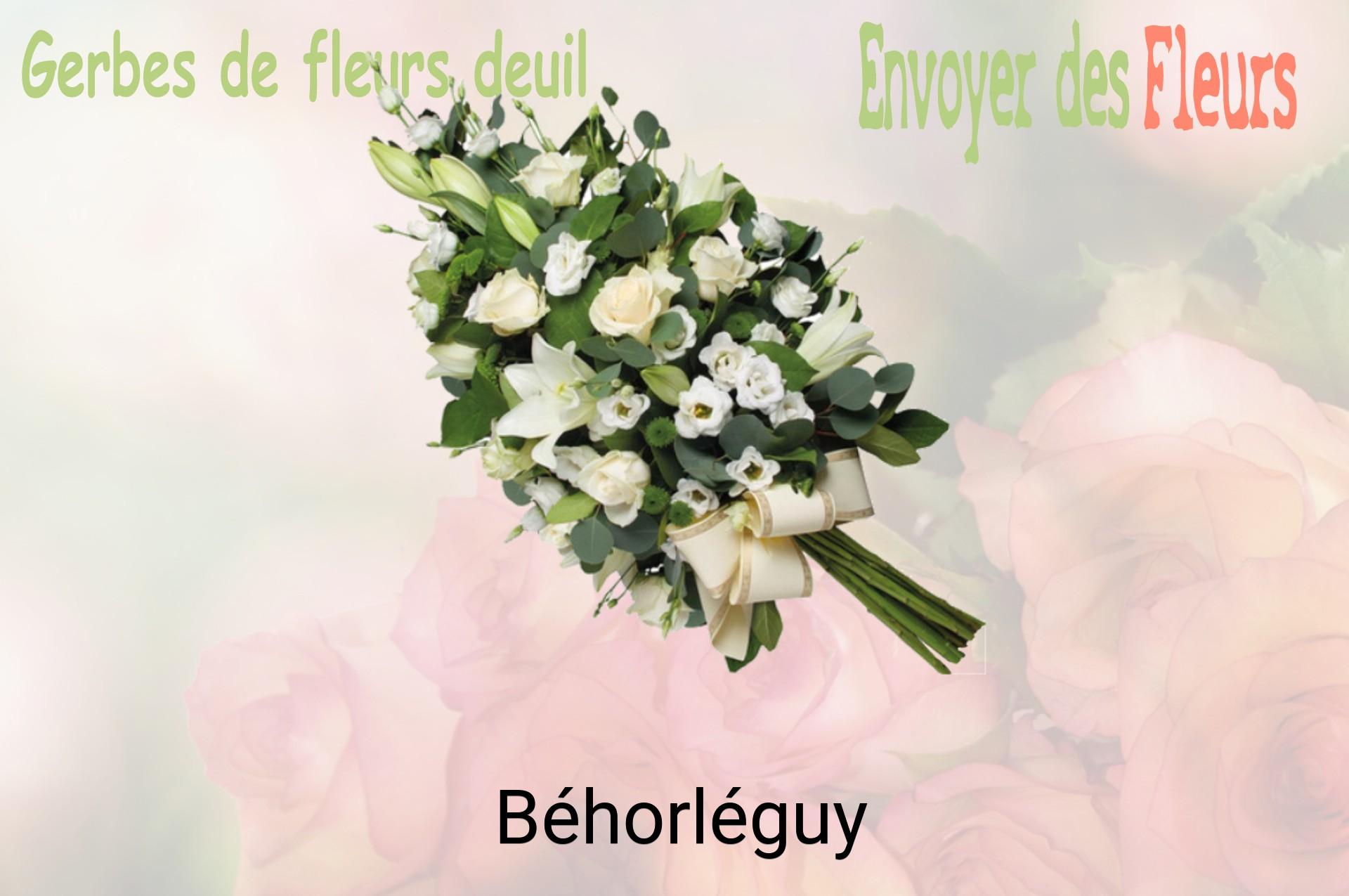 Gerbe de fleurs de deuil livrée à Béhorléguy